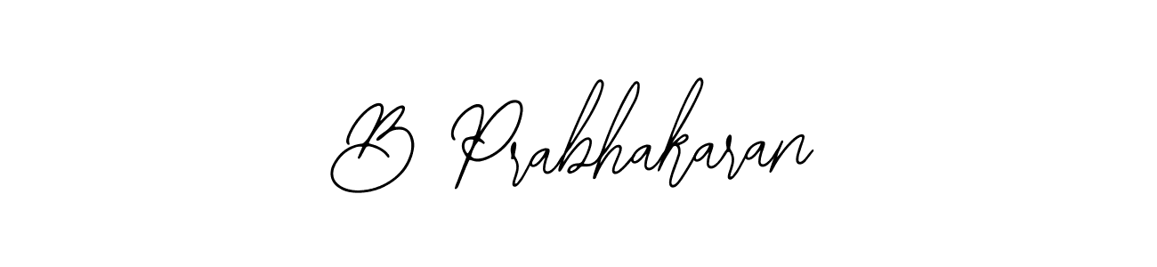 You should practise on your own different ways (Bearetta-2O07w) to write your name (B Prabhakaran) in signature. don't let someone else do it for you. B Prabhakaran signature style 12 images and pictures png