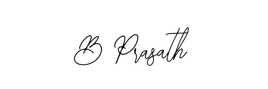 How to make B Prasath name signature. Use Bearetta-2O07w style for creating short signs online. This is the latest handwritten sign. B Prasath signature style 12 images and pictures png