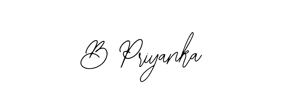 Create a beautiful signature design for name B Priyanka. With this signature (Bearetta-2O07w) fonts, you can make a handwritten signature for free. B Priyanka signature style 12 images and pictures png