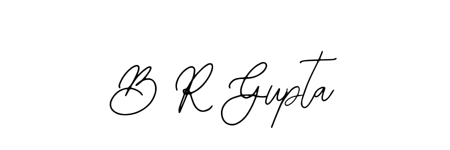 How to make B R Gupta name signature. Use Bearetta-2O07w style for creating short signs online. This is the latest handwritten sign. B R Gupta signature style 12 images and pictures png