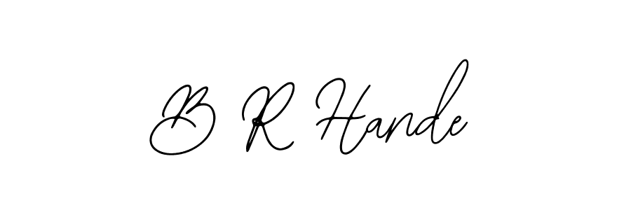 if you are searching for the best signature style for your name B R Hande. so please give up your signature search. here we have designed multiple signature styles  using Bearetta-2O07w. B R Hande signature style 12 images and pictures png
