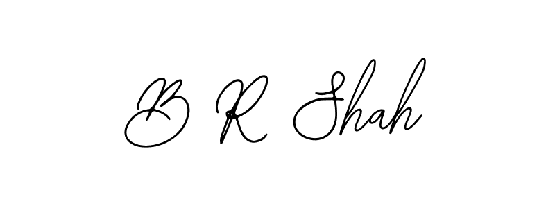 How to make B R Shah name signature. Use Bearetta-2O07w style for creating short signs online. This is the latest handwritten sign. B R Shah signature style 12 images and pictures png