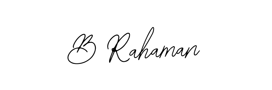 You should practise on your own different ways (Bearetta-2O07w) to write your name (B Rahaman) in signature. don't let someone else do it for you. B Rahaman signature style 12 images and pictures png