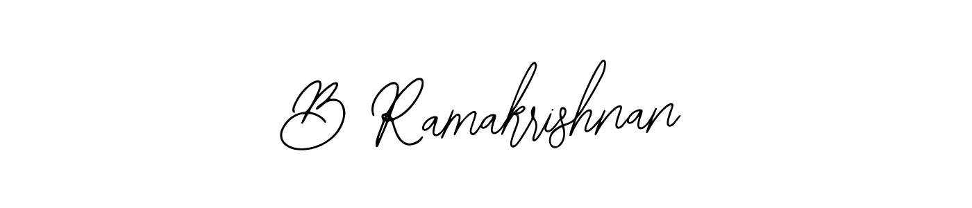 You should practise on your own different ways (Bearetta-2O07w) to write your name (B Ramakrishnan) in signature. don't let someone else do it for you. B Ramakrishnan signature style 12 images and pictures png