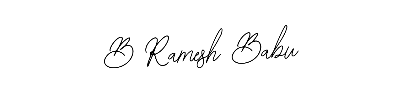 You should practise on your own different ways (Bearetta-2O07w) to write your name (B Ramesh Babu) in signature. don't let someone else do it for you. B Ramesh Babu signature style 12 images and pictures png