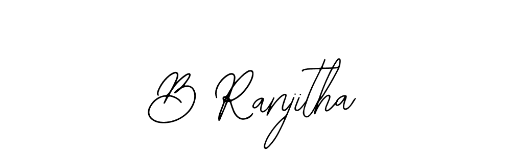 How to make B Ranjitha name signature. Use Bearetta-2O07w style for creating short signs online. This is the latest handwritten sign. B Ranjitha signature style 12 images and pictures png