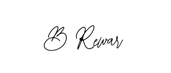 Design your own signature with our free online signature maker. With this signature software, you can create a handwritten (Bearetta-2O07w) signature for name B Rewar. B Rewar signature style 12 images and pictures png