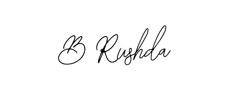 Also You can easily find your signature by using the search form. We will create B Rushda name handwritten signature images for you free of cost using Bearetta-2O07w sign style. B Rushda signature style 12 images and pictures png