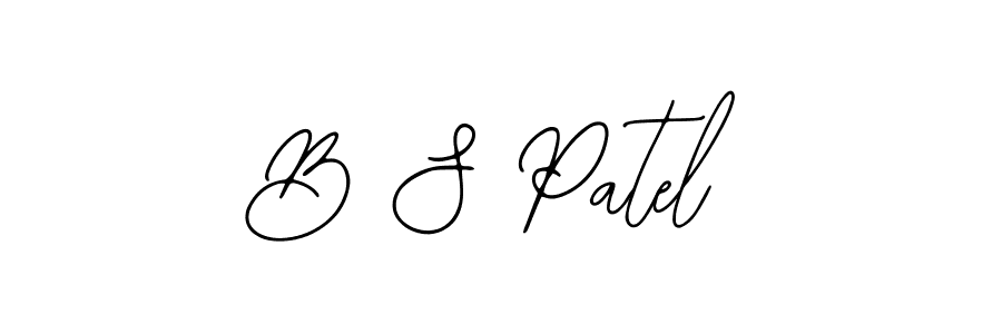 How to make B S Patel name signature. Use Bearetta-2O07w style for creating short signs online. This is the latest handwritten sign. B S Patel signature style 12 images and pictures png