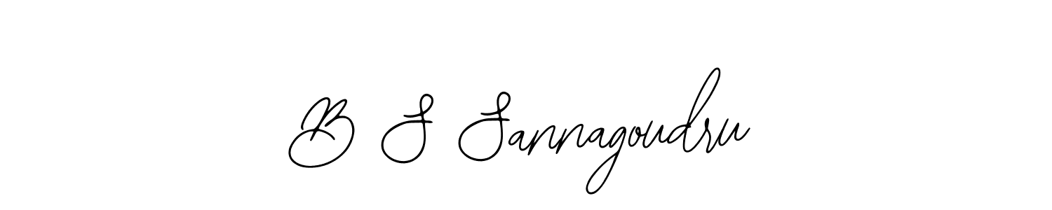 Bearetta-2O07w is a professional signature style that is perfect for those who want to add a touch of class to their signature. It is also a great choice for those who want to make their signature more unique. Get B S Sannagoudru name to fancy signature for free. B S Sannagoudru signature style 12 images and pictures png