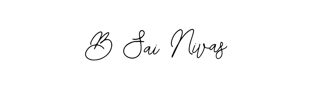 Also You can easily find your signature by using the search form. We will create B Sai Nivas name handwritten signature images for you free of cost using Bearetta-2O07w sign style. B Sai Nivas signature style 12 images and pictures png