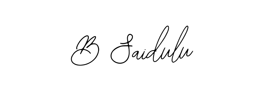 Also You can easily find your signature by using the search form. We will create B Saidulu name handwritten signature images for you free of cost using Bearetta-2O07w sign style. B Saidulu signature style 12 images and pictures png