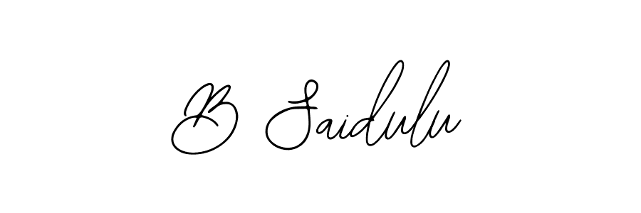 How to make B Saidulu name signature. Use Bearetta-2O07w style for creating short signs online. This is the latest handwritten sign. B Saidulu signature style 12 images and pictures png