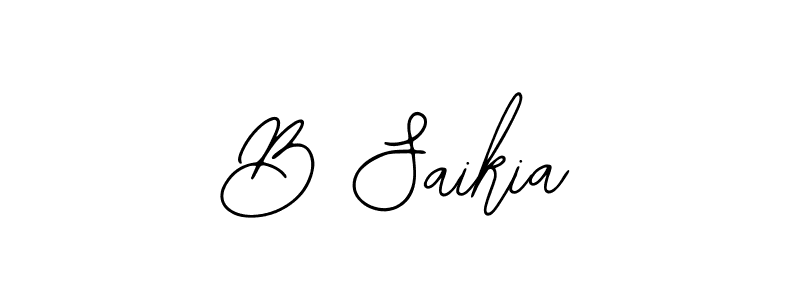 Create a beautiful signature design for name B Saikia. With this signature (Bearetta-2O07w) fonts, you can make a handwritten signature for free. B Saikia signature style 12 images and pictures png
