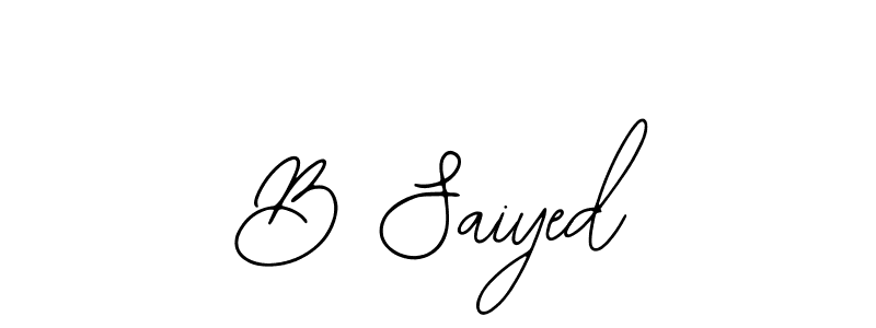 Design your own signature with our free online signature maker. With this signature software, you can create a handwritten (Bearetta-2O07w) signature for name B Saiyed. B Saiyed signature style 12 images and pictures png