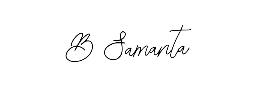 Create a beautiful signature design for name B Samanta. With this signature (Bearetta-2O07w) fonts, you can make a handwritten signature for free. B Samanta signature style 12 images and pictures png