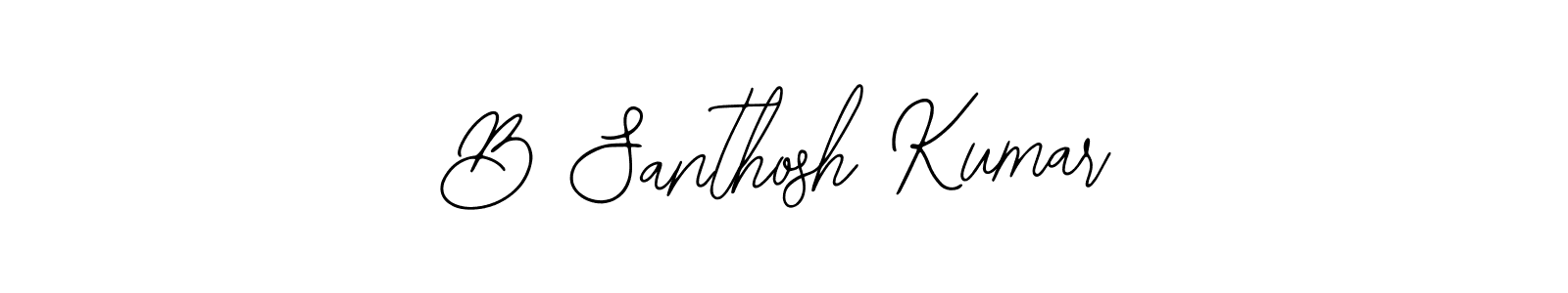 Similarly Bearetta-2O07w is the best handwritten signature design. Signature creator online .You can use it as an online autograph creator for name B Santhosh Kumar. B Santhosh Kumar signature style 12 images and pictures png