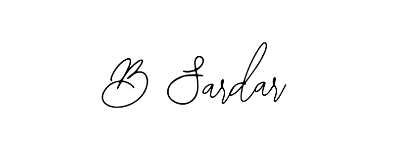 Use a signature maker to create a handwritten signature online. With this signature software, you can design (Bearetta-2O07w) your own signature for name B Sardar. B Sardar signature style 12 images and pictures png