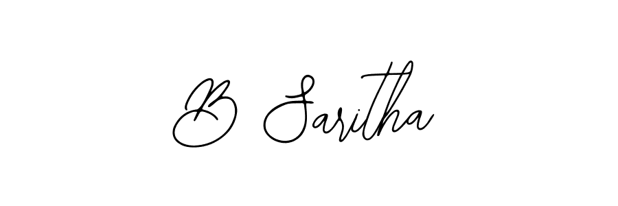 Also we have B Saritha name is the best signature style. Create professional handwritten signature collection using Bearetta-2O07w autograph style. B Saritha signature style 12 images and pictures png