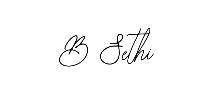 The best way (Bearetta-2O07w) to make a short signature is to pick only two or three words in your name. The name B Sethi include a total of six letters. For converting this name. B Sethi signature style 12 images and pictures png