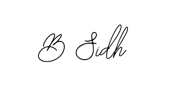 Design your own signature with our free online signature maker. With this signature software, you can create a handwritten (Bearetta-2O07w) signature for name B Sidh. B Sidh signature style 12 images and pictures png