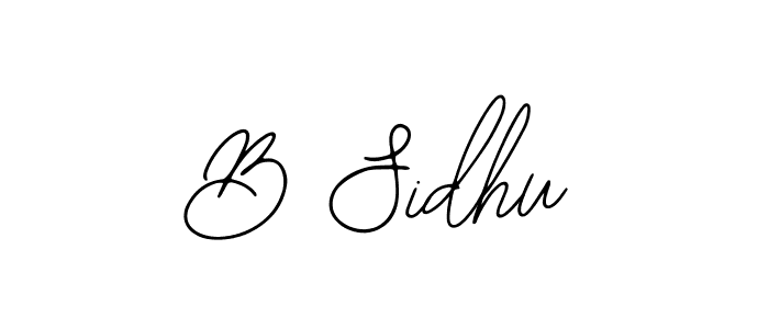 Design your own signature with our free online signature maker. With this signature software, you can create a handwritten (Bearetta-2O07w) signature for name B Sidhu. B Sidhu signature style 12 images and pictures png