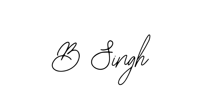 How to make B Singh name signature. Use Bearetta-2O07w style for creating short signs online. This is the latest handwritten sign. B Singh signature style 12 images and pictures png