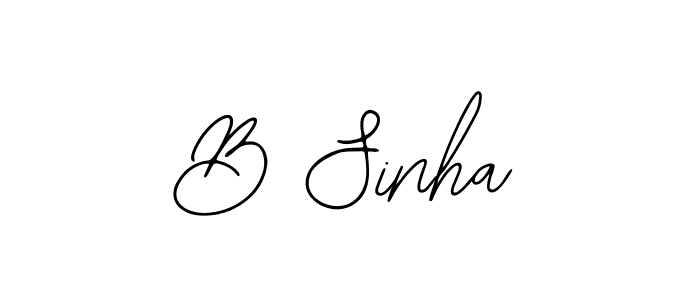 The best way (Bearetta-2O07w) to make a short signature is to pick only two or three words in your name. The name B Sinha include a total of six letters. For converting this name. B Sinha signature style 12 images and pictures png