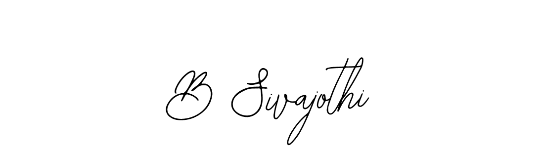 The best way (Bearetta-2O07w) to make a short signature is to pick only two or three words in your name. The name B Sivajothi include a total of six letters. For converting this name. B Sivajothi signature style 12 images and pictures png