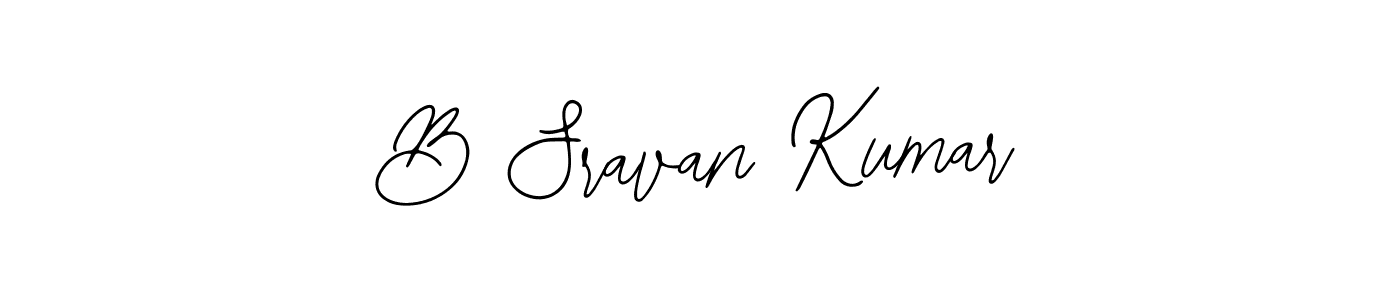 The best way (Bearetta-2O07w) to make a short signature is to pick only two or three words in your name. The name B Sravan Kumar include a total of six letters. For converting this name. B Sravan Kumar signature style 12 images and pictures png