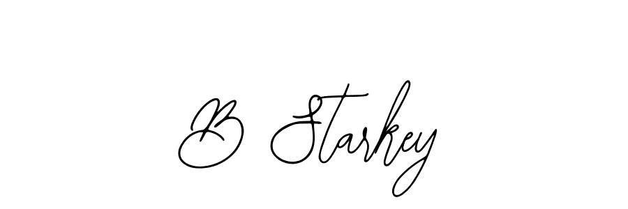 You should practise on your own different ways (Bearetta-2O07w) to write your name (B Starkey) in signature. don't let someone else do it for you. B Starkey signature style 12 images and pictures png