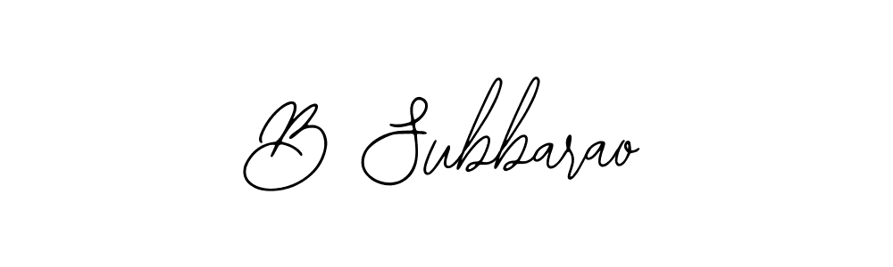 Also we have B Subbarao name is the best signature style. Create professional handwritten signature collection using Bearetta-2O07w autograph style. B Subbarao signature style 12 images and pictures png