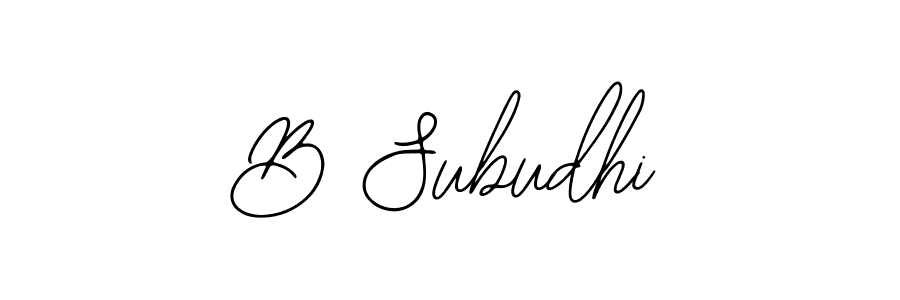 The best way (Bearetta-2O07w) to make a short signature is to pick only two or three words in your name. The name B Subudhi include a total of six letters. For converting this name. B Subudhi signature style 12 images and pictures png