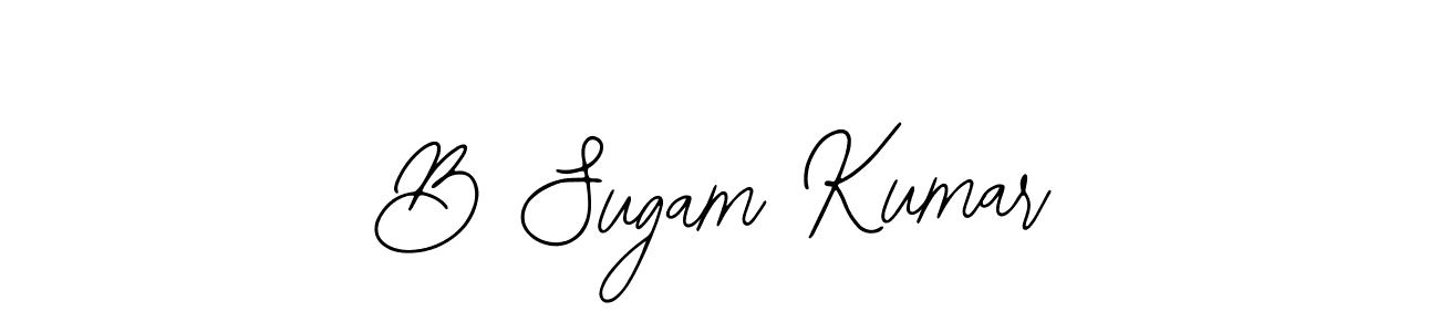 Use a signature maker to create a handwritten signature online. With this signature software, you can design (Bearetta-2O07w) your own signature for name B Sugam Kumar. B Sugam Kumar signature style 12 images and pictures png