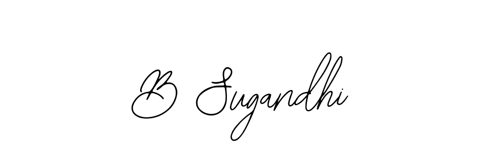 if you are searching for the best signature style for your name B Sugandhi. so please give up your signature search. here we have designed multiple signature styles  using Bearetta-2O07w. B Sugandhi signature style 12 images and pictures png