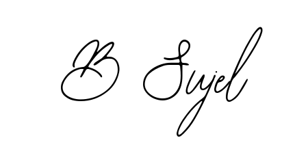 The Bearetta-2O07w typeface gives name B Sujel a refined look. Suitable for certificates, diplomas, and official verification. B Sujel signature style 12 images and pictures png
