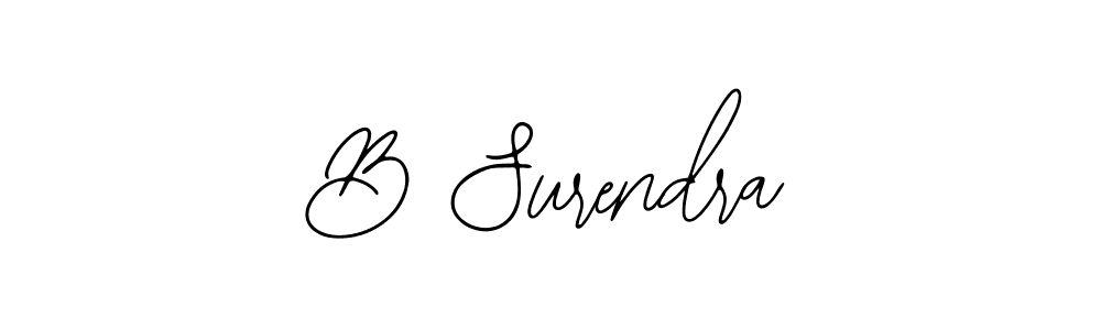 Design your own signature with our free online signature maker. With this signature software, you can create a handwritten (Bearetta-2O07w) signature for name B Surendra. B Surendra signature style 12 images and pictures png