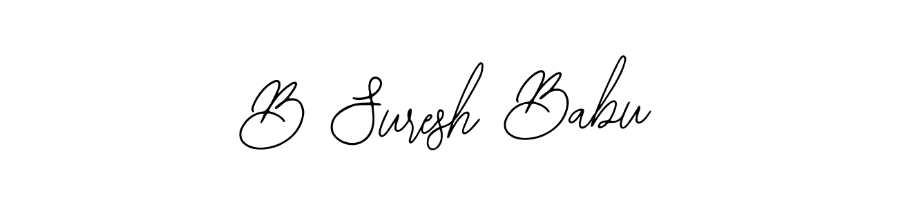 You should practise on your own different ways (Bearetta-2O07w) to write your name (B Suresh Babu) in signature. don't let someone else do it for you. B Suresh Babu signature style 12 images and pictures png