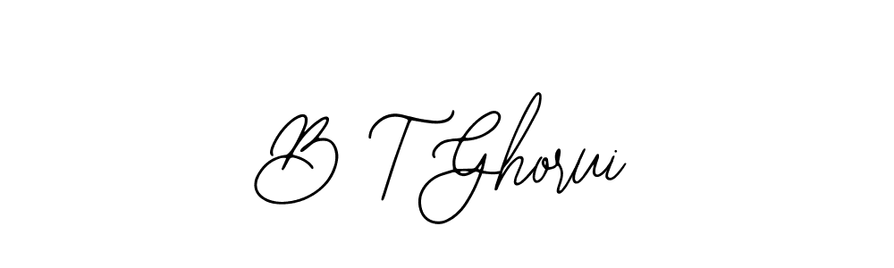 The best way (Bearetta-2O07w) to make a short signature is to pick only two or three words in your name. The name B T Ghorui include a total of six letters. For converting this name. B T Ghorui signature style 12 images and pictures png