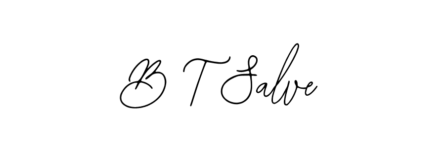 Use a signature maker to create a handwritten signature online. With this signature software, you can design (Bearetta-2O07w) your own signature for name B T Salve. B T Salve signature style 12 images and pictures png