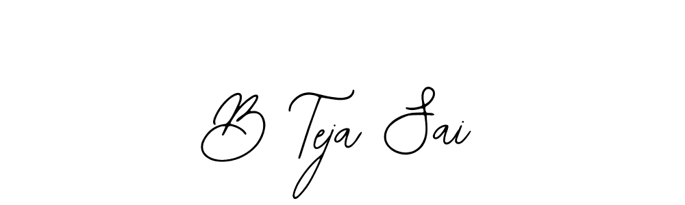 You should practise on your own different ways (Bearetta-2O07w) to write your name (B Teja Sai) in signature. don't let someone else do it for you. B Teja Sai signature style 12 images and pictures png