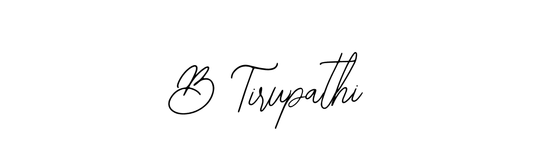 Create a beautiful signature design for name B Tirupathi. With this signature (Bearetta-2O07w) fonts, you can make a handwritten signature for free. B Tirupathi signature style 12 images and pictures png