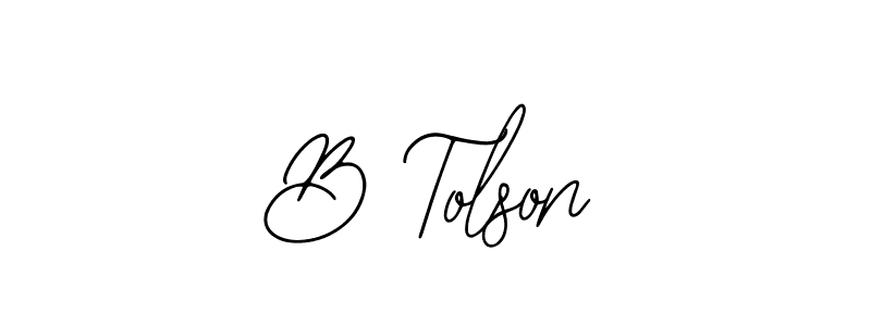 This is the best signature style for the B Tolson name. Also you like these signature font (Bearetta-2O07w). Mix name signature. B Tolson signature style 12 images and pictures png