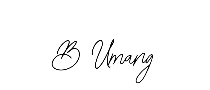 How to Draw B Umang signature style? Bearetta-2O07w is a latest design signature styles for name B Umang. B Umang signature style 12 images and pictures png