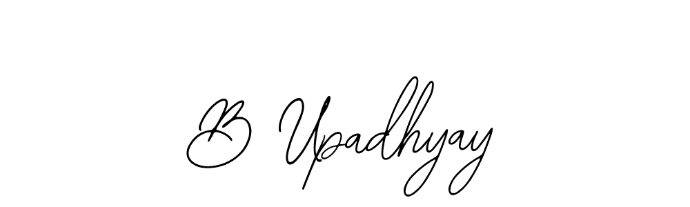 Design your own signature with our free online signature maker. With this signature software, you can create a handwritten (Bearetta-2O07w) signature for name B Upadhyay. B Upadhyay signature style 12 images and pictures png