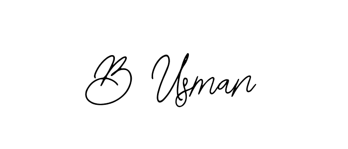 Use a signature maker to create a handwritten signature online. With this signature software, you can design (Bearetta-2O07w) your own signature for name B Usman. B Usman signature style 12 images and pictures png