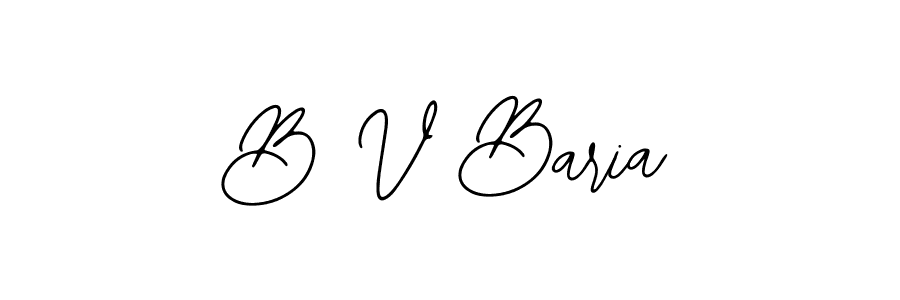 Create a beautiful signature design for name B V Baria. With this signature (Bearetta-2O07w) fonts, you can make a handwritten signature for free. B V Baria signature style 12 images and pictures png