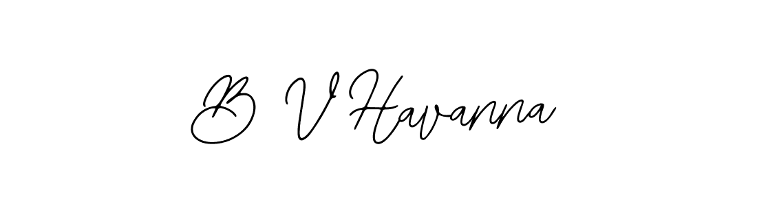 Create a beautiful signature design for name B V Havanna. With this signature (Bearetta-2O07w) fonts, you can make a handwritten signature for free. B V Havanna signature style 12 images and pictures png
