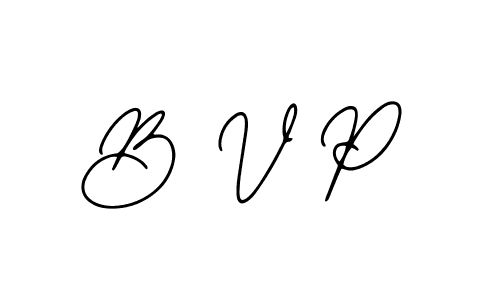 Use a signature maker to create a handwritten signature online. With this signature software, you can design (Bearetta-2O07w) your own signature for name B V P. B V P signature style 12 images and pictures png