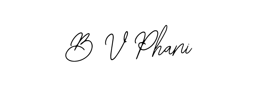 How to Draw B V Phani signature style? Bearetta-2O07w is a latest design signature styles for name B V Phani. B V Phani signature style 12 images and pictures png